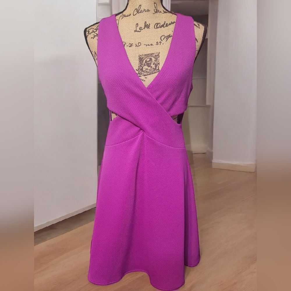She + Sky Purple Open Side Dress Sz L
